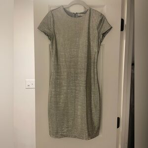 Alice and Olivia Delora Silver Dress